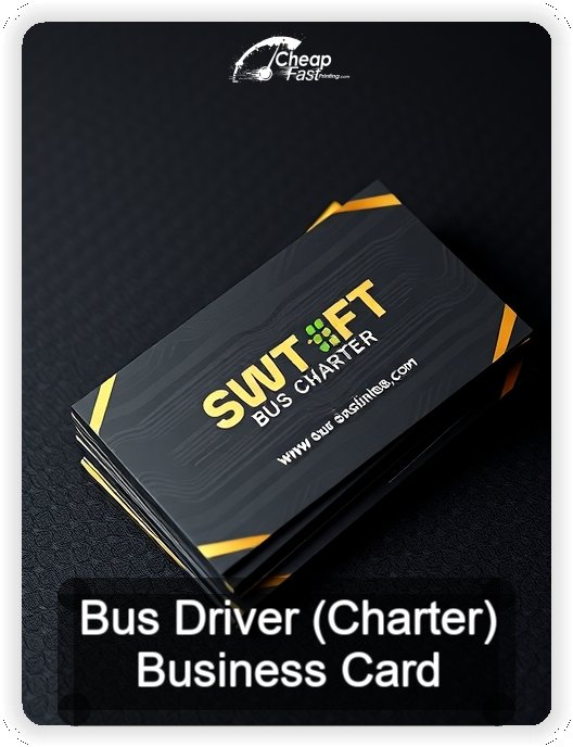 Bus Driver Charter business card design sample