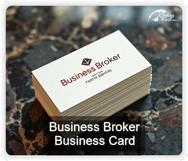 Business Broker business card design sample