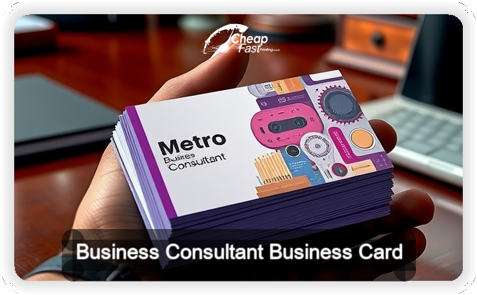 Business Consultant business card design sample