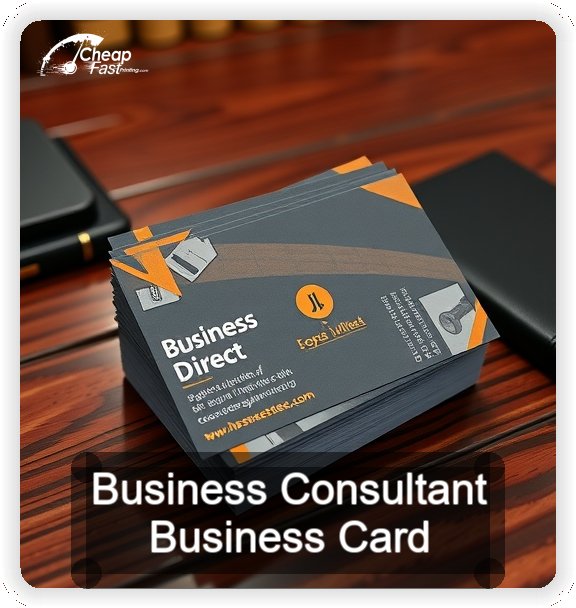 Business Consultant business card design sample