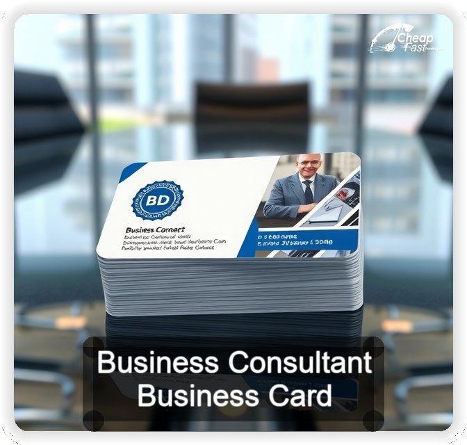 Business Consultant business card design sample