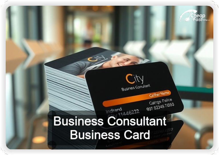 Business Consultant business card design sample