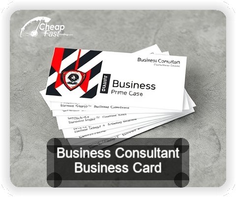 Business Consultant business card design sample