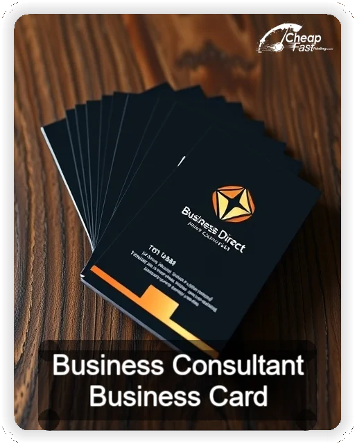 Business Consultant business card design sample