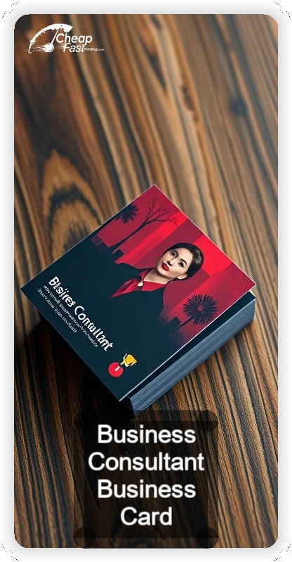 Business Consultant business card design sample