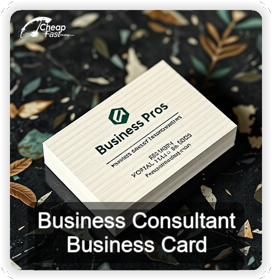 Business Consultant business card design sample