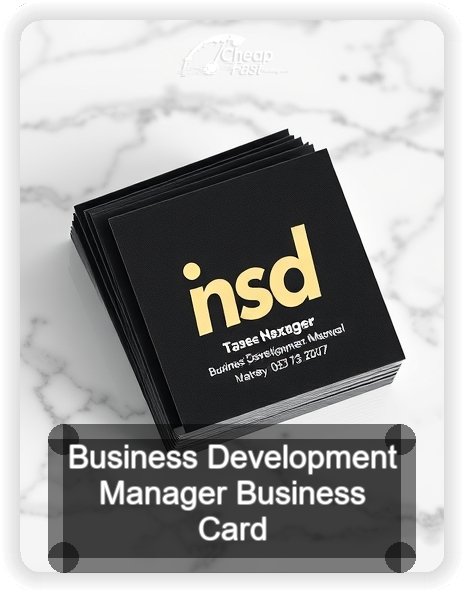 Business Development Manager business card design sample
