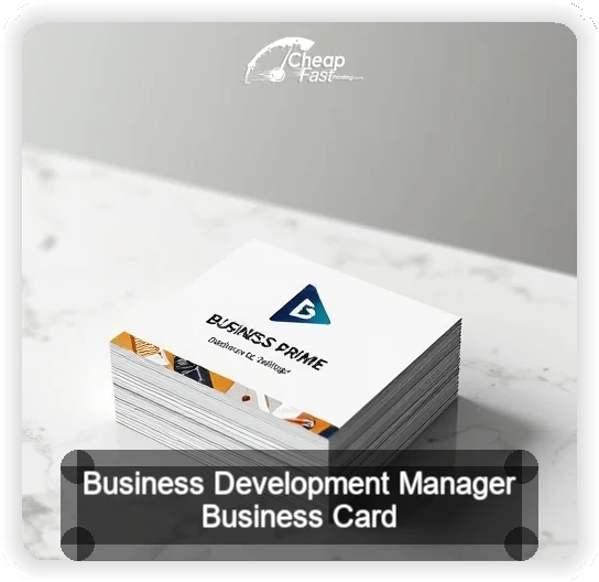 Business Development Manager business card design sample