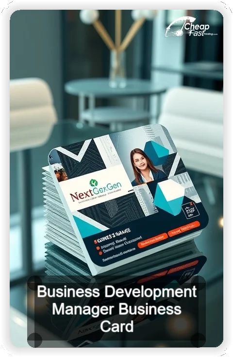 Business Development Manager business card design sample