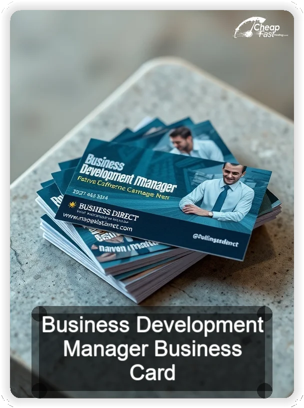 Business Development Manager business card design sample