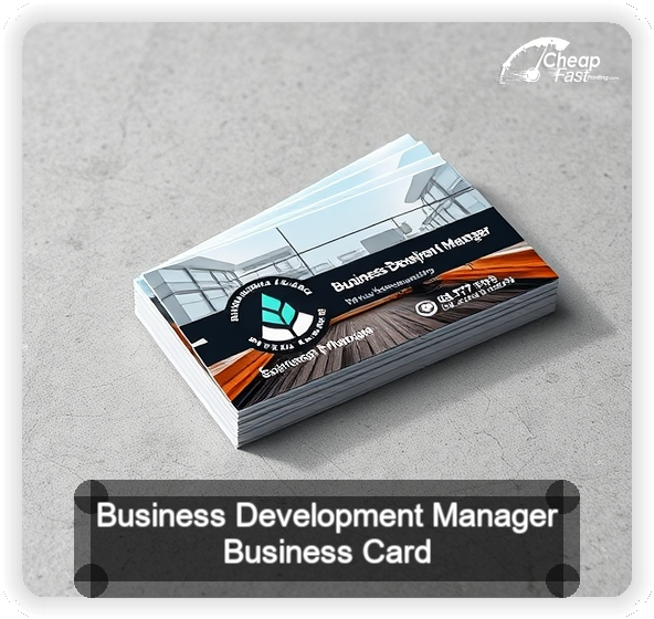 Business Development Manager business card design sample
