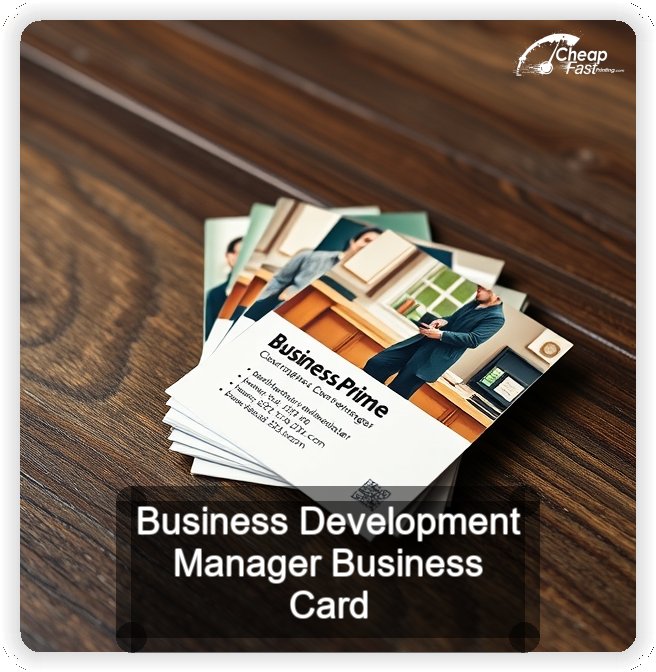 Business Development Manager business card design sample