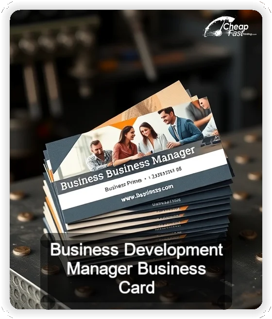 Business Development Manager business card design sample