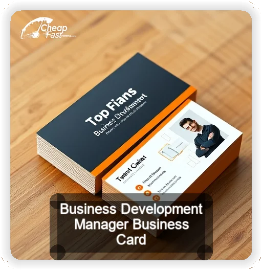 Business Development Manager business card design sample
