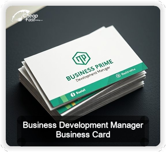 Business Development Manager business card design sample