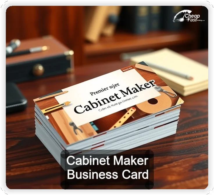 Cabinet Maker business card design sample