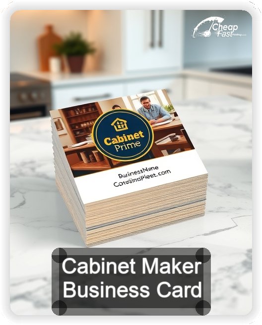 Cabinet Maker business card design sample