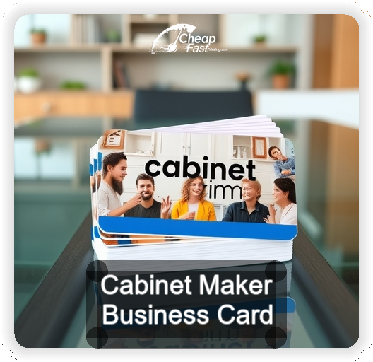 Cabinet Maker business card design sample