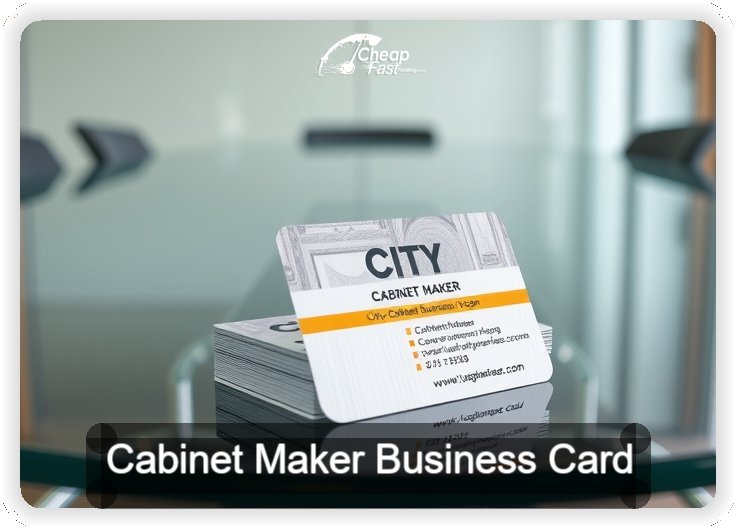 Cabinet Maker business card design sample