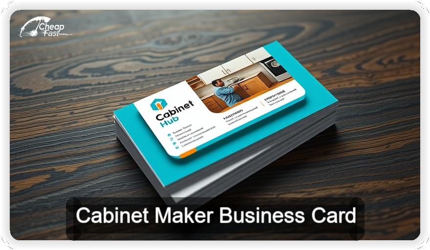 Cabinet Maker business card design sample