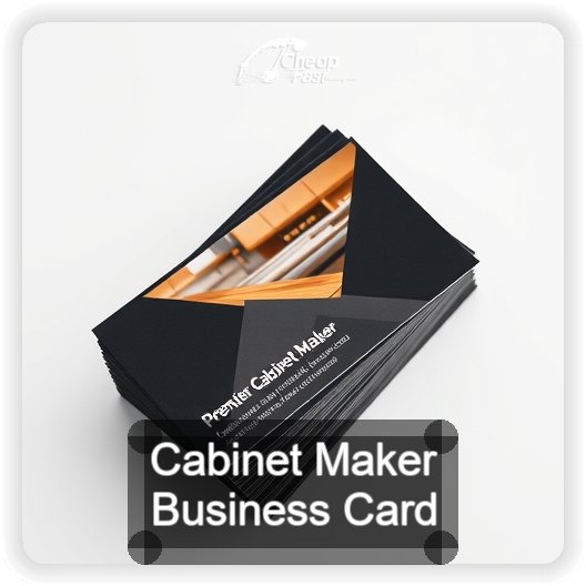 Cabinet Maker business card design sample