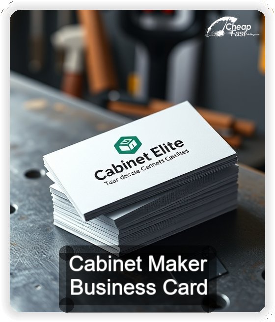 Cabinet Maker business card design sample
