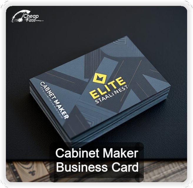 Cabinet Maker business card design sample