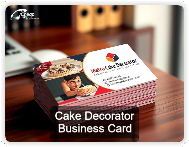 Cake Decorator business card design sample