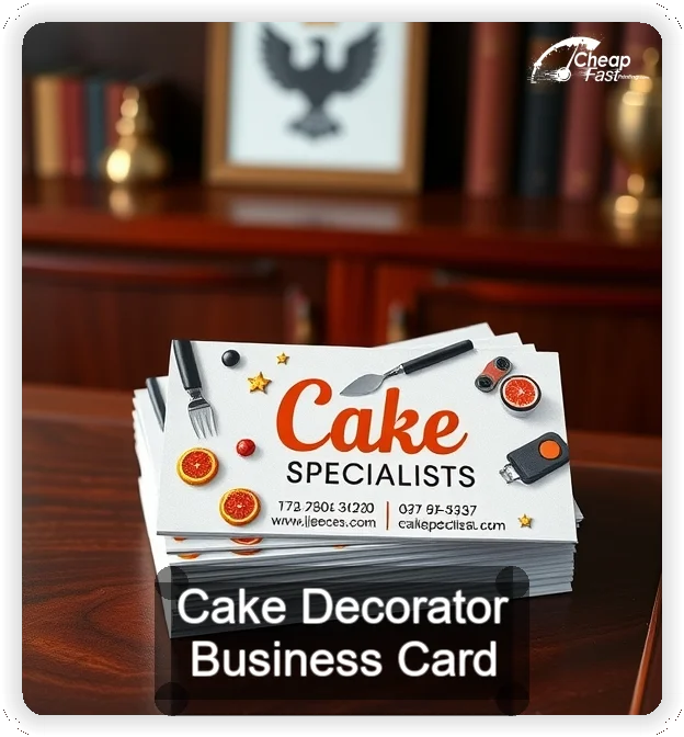 Cake Decorator business card design sample