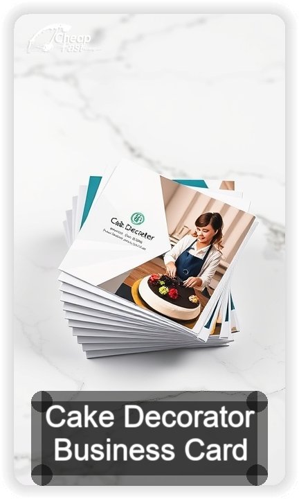 Cake Decorator business card design sample