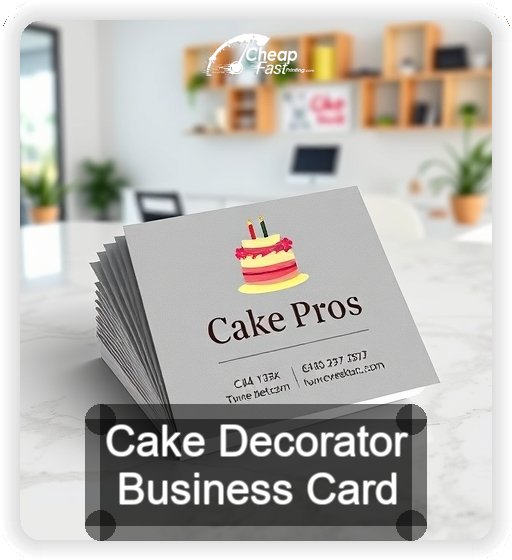 Cake Decorator business card design sample