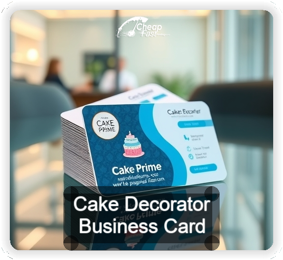 Cake Decorator business card design sample