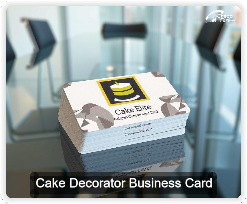Cake Decorator business card design sample