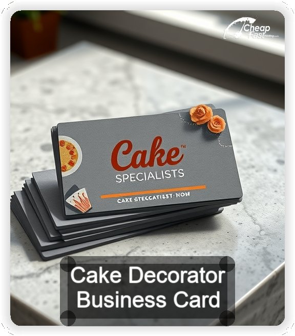 Cake Decorator business card design sample
