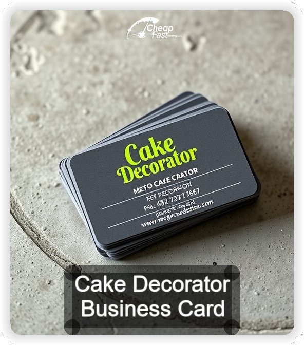Cake Decorator business card design sample