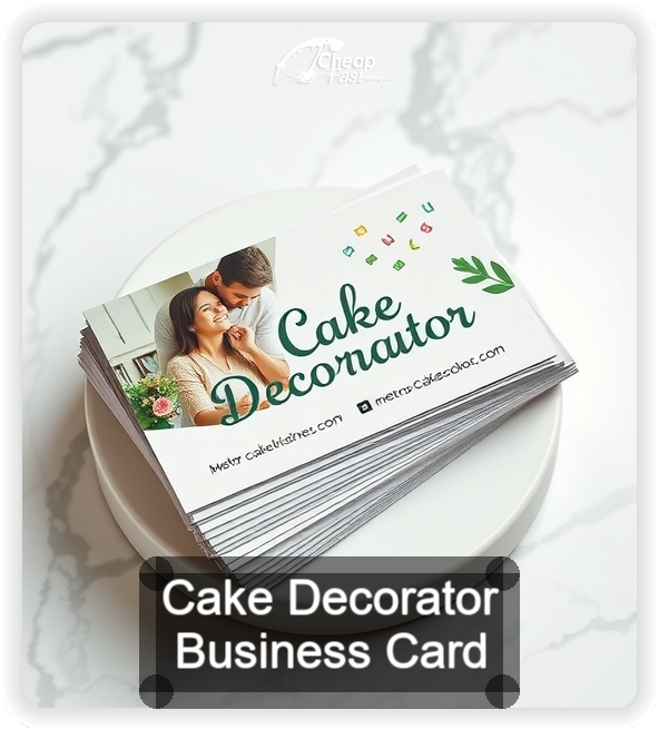 Cake Decorator business card design sample