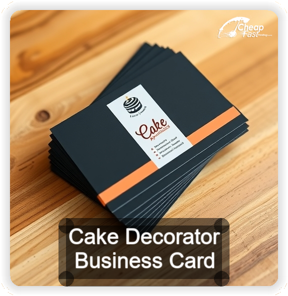 Cake Decorator business card design sample