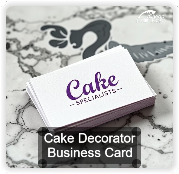 Cake Decorator business card design sample