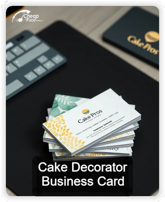 Cake Decorator business card design sample