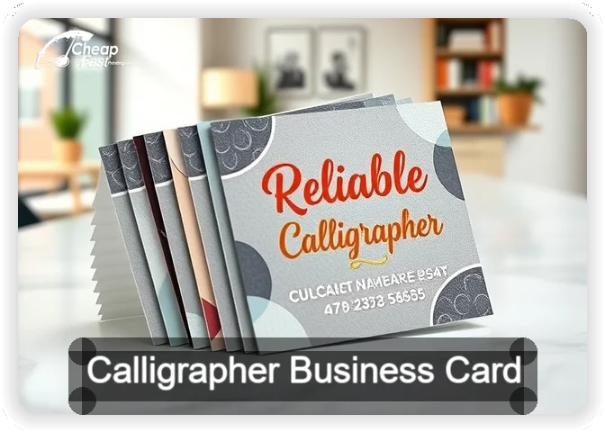 Calligrapher business card design sample