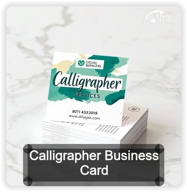 Calligrapher business card design sample