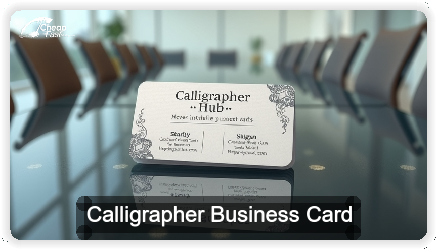 Calligrapher business card design sample