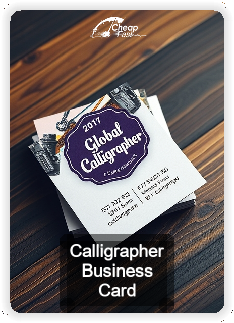 Calligrapher business card design sample