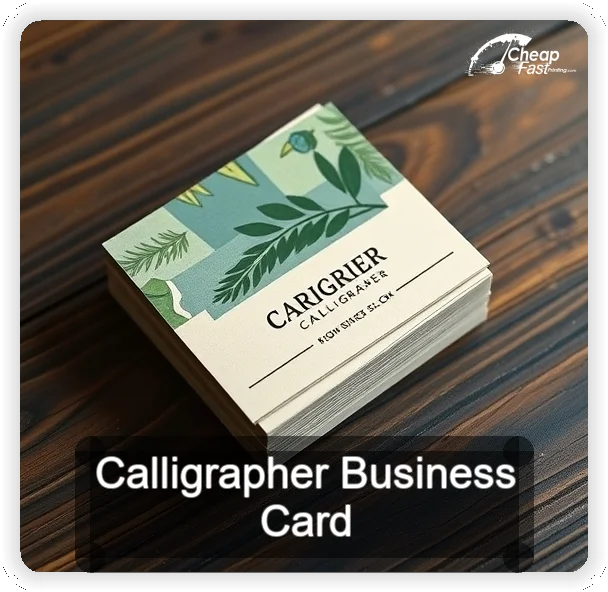 Calligrapher business card design sample