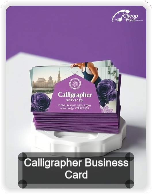 Calligrapher business card design sample