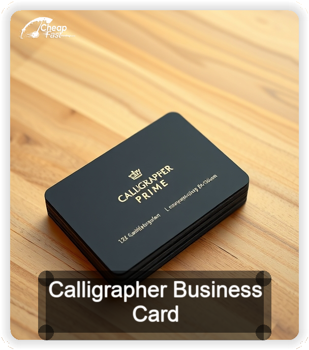 Calligrapher business card design sample
