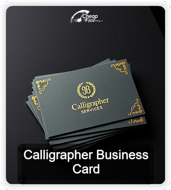 Calligrapher business card design sample