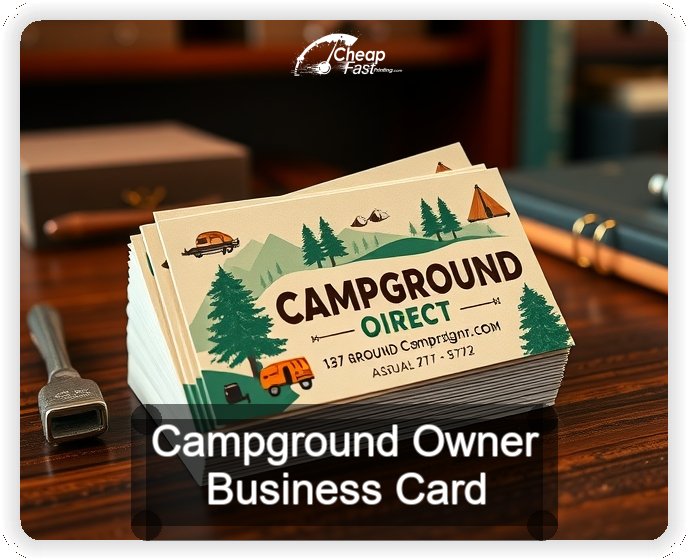 Campground Owner business card design sample