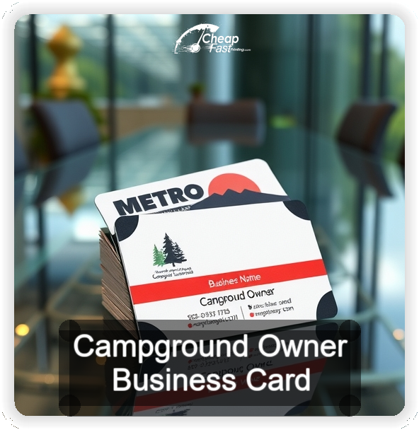 Campground Owner business card design sample