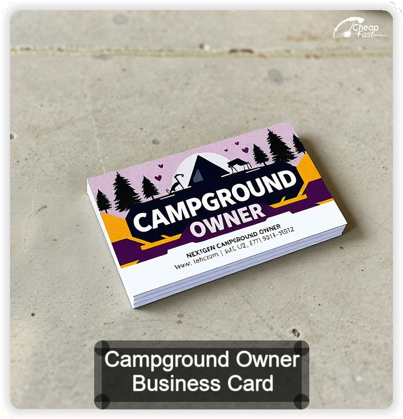 Campground Owner business card design sample